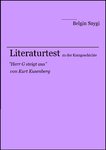 Literaturtest "Herr G steigt aus" von Kurt Kusenberg
